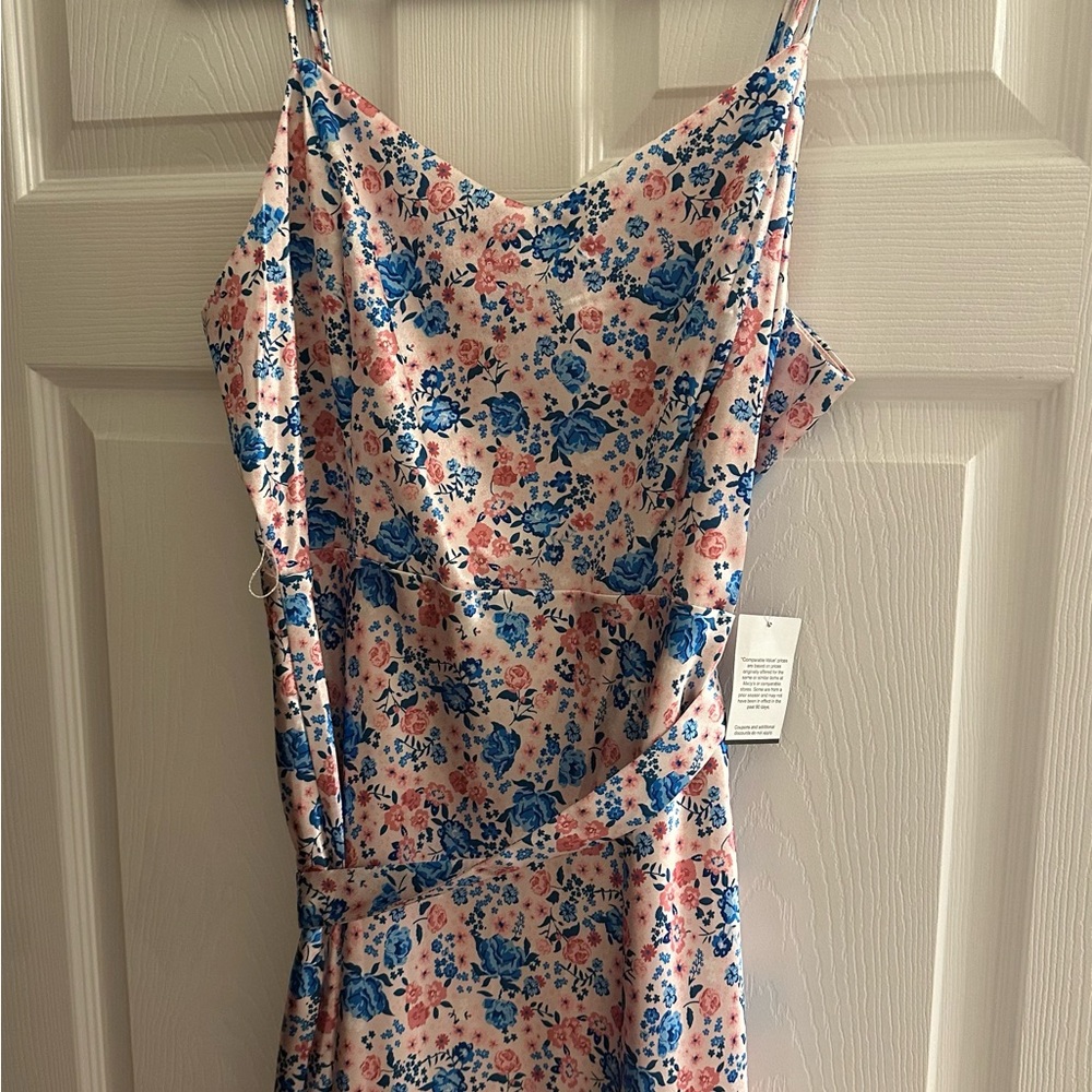 BCBGeneration Pink and Blue Floral Dress